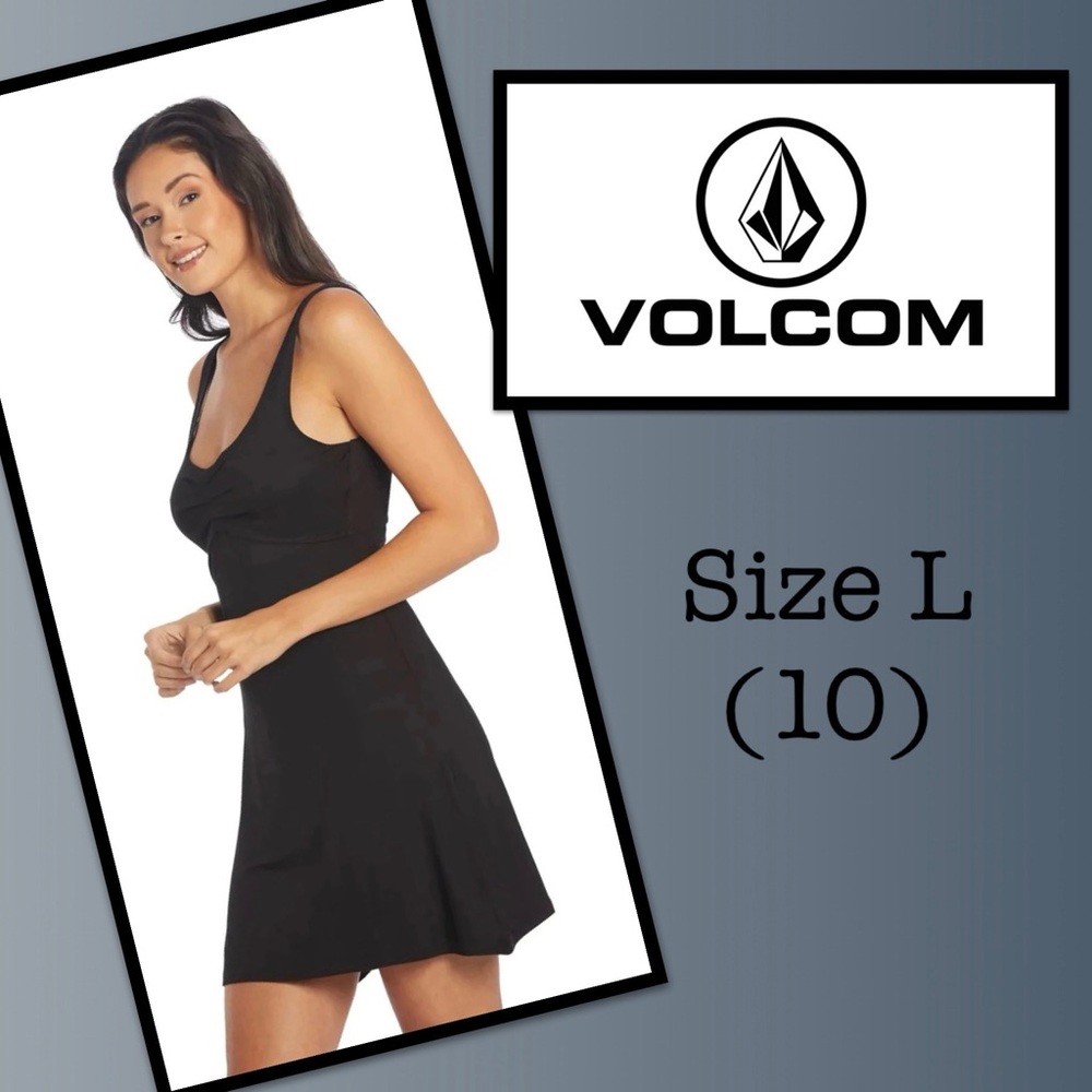 NEW Volcom Swingin Summer Mini Dress Black Size Medium/Large (10/12)